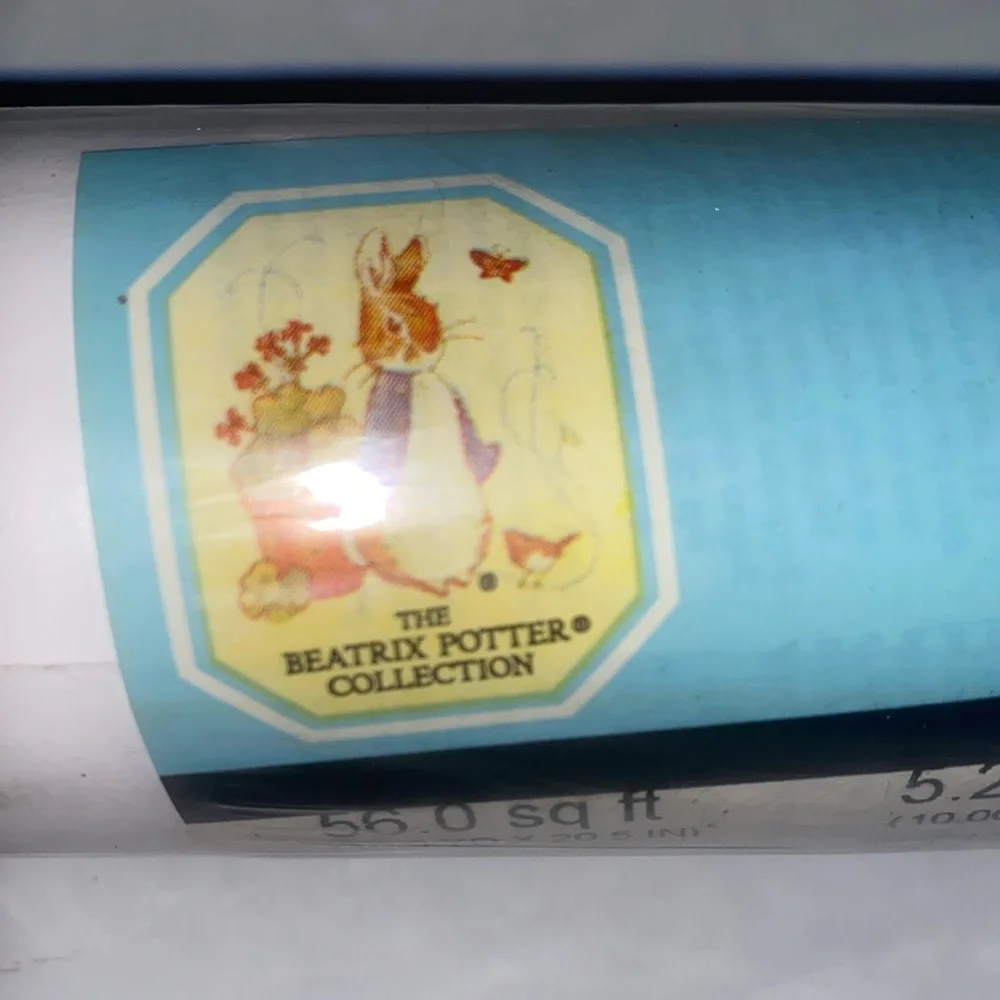 3 vintage Peter rabbit Beatrix potter wallpaper rolls